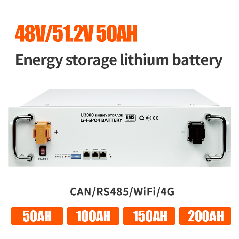 2.4kwh Ceallraí Stórála Fuinnimh Fosfáit Iarainn Litiam 50Ah 48V