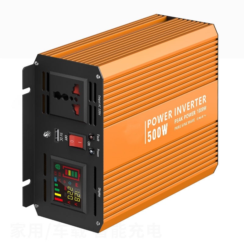 Cad iad na saintréithe atá ag an Inverter Pure Sine Wave 500W?